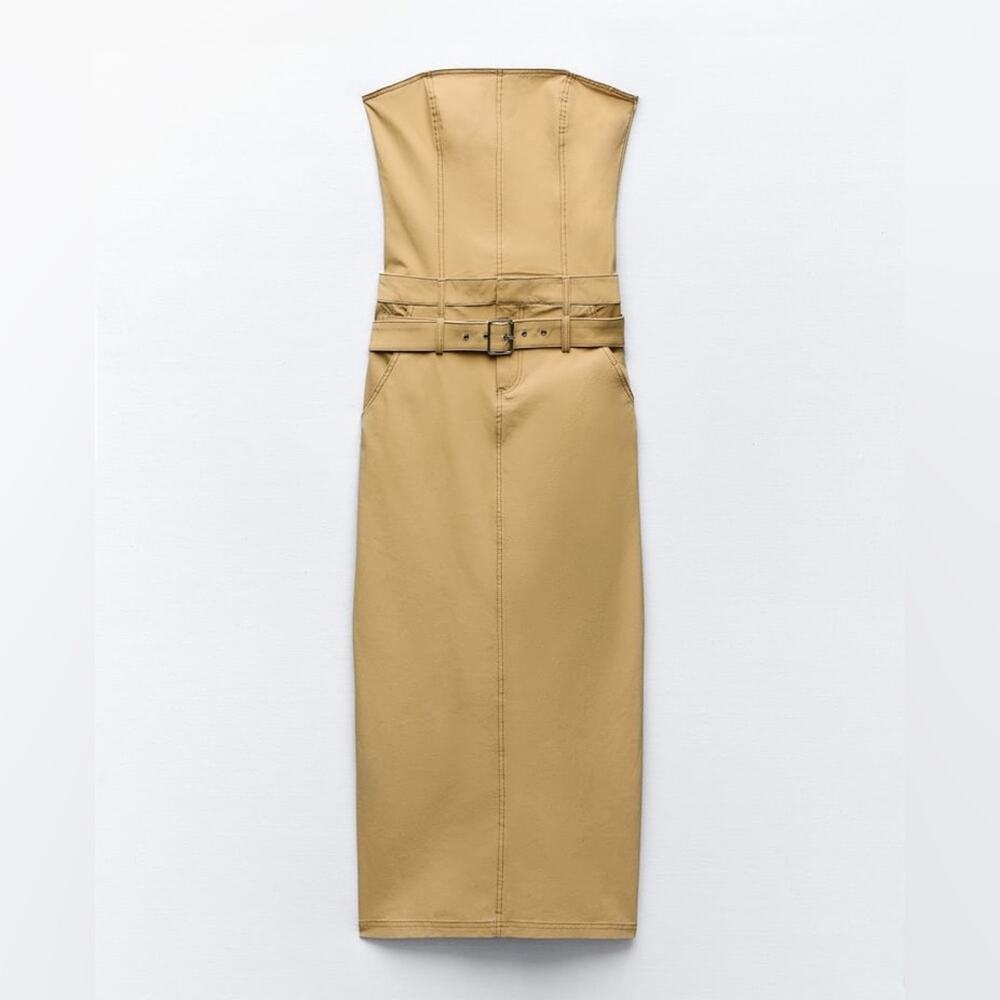ZARA STRAPLESS DRESS - Picture 5 of 7